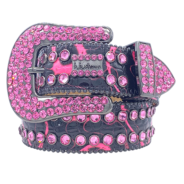 B.B. Simon Electric Darband Pink Belt